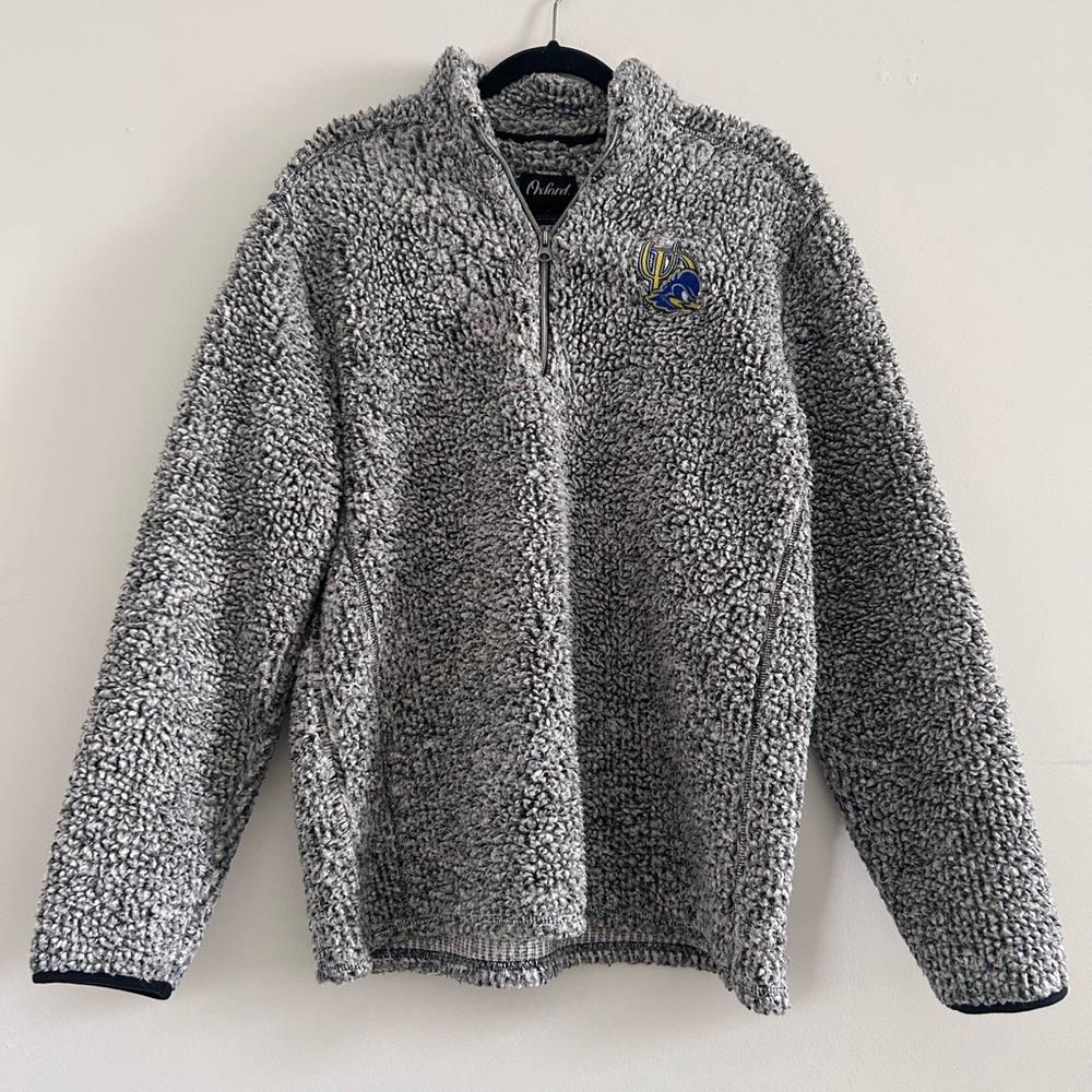 University of Delaware Gray Pullover Fleece with Embroidered Logo Size Medium
